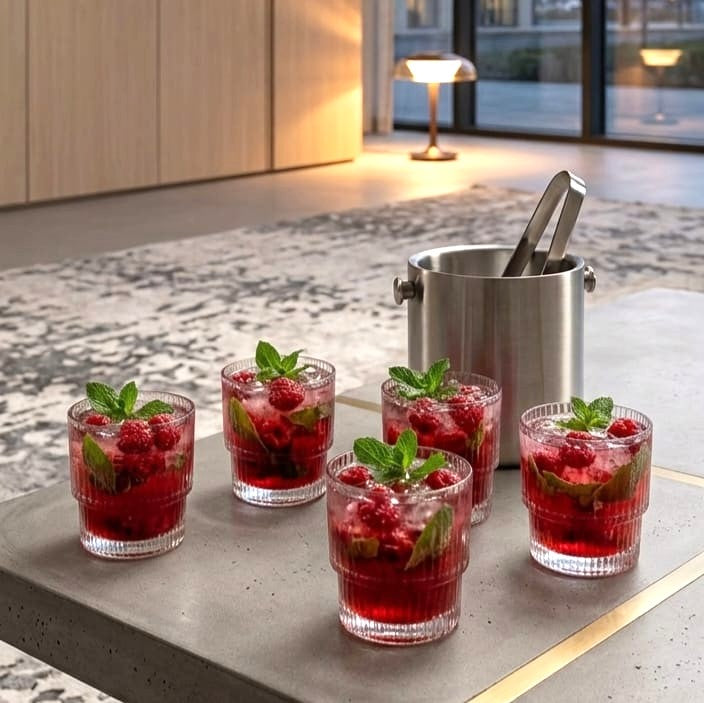 333ml Lined Glass Set of 6