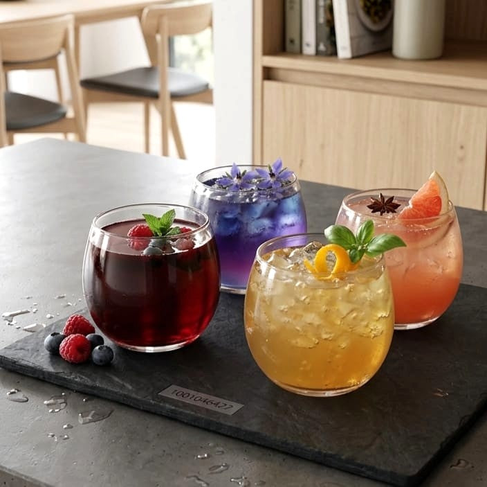 380ml Round Base Glass Set of 4