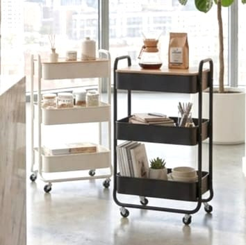 3-Tier Trolley Black