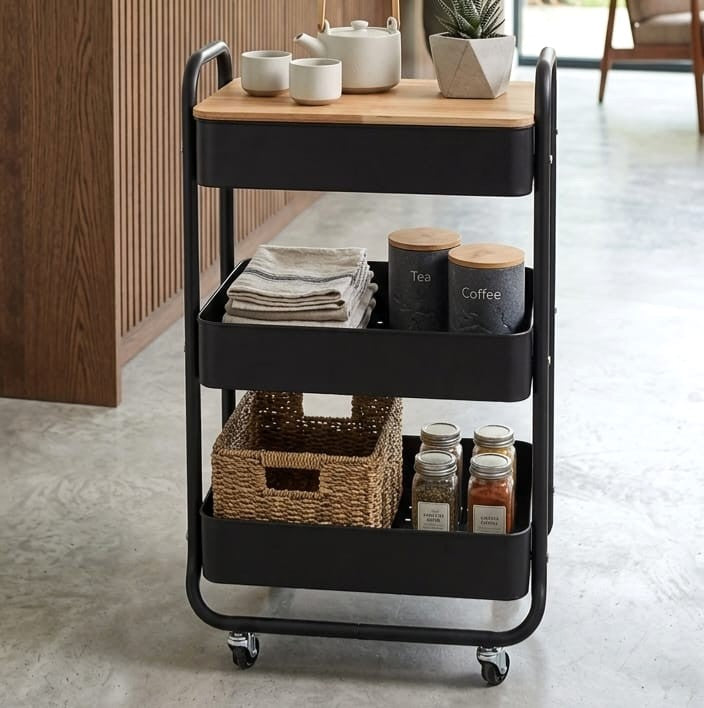 3-Tier Trolley White