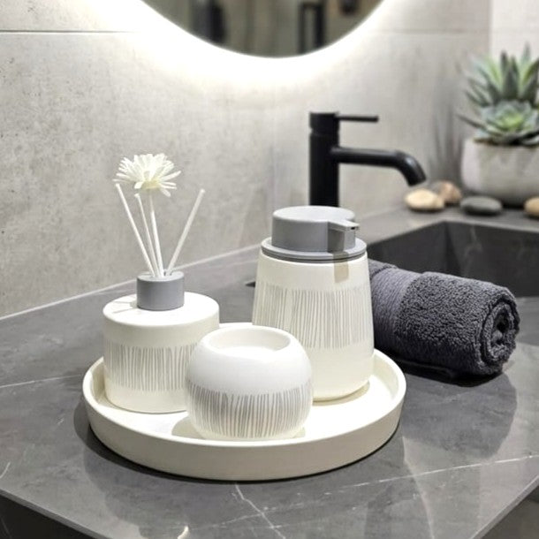 5-Pc Bathroom Set with Tray