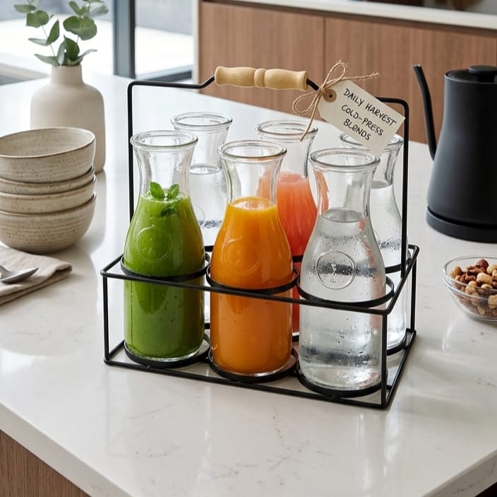 Set of 6 Glass with Caddy