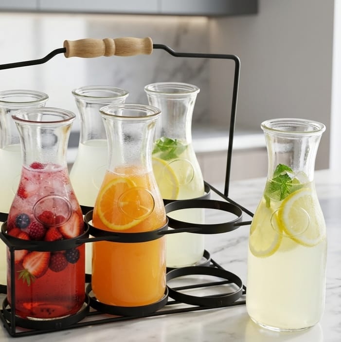 Set of 6 Glass with Caddy