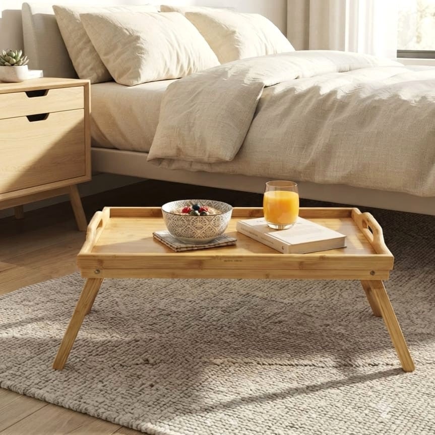 Foldable Wooden Bed Tray