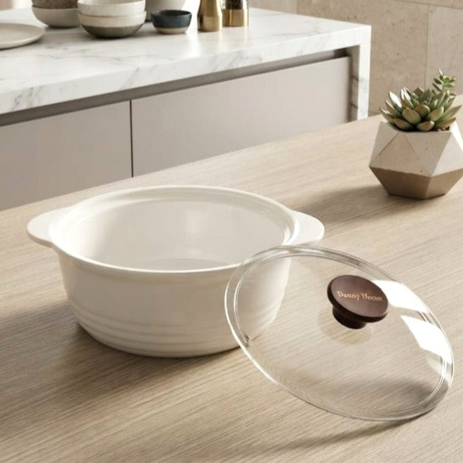 Ceramic Casserole with Glass Lid