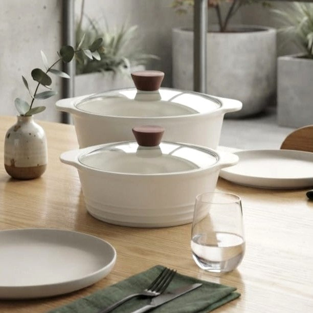 Ceramic Casserole with Glass Lid