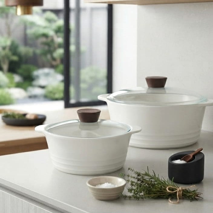 Ceramic Casserole with Glass Lid