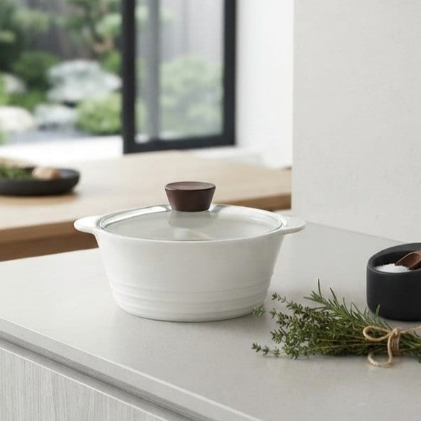 Ceramic Casserole with Glass Lid