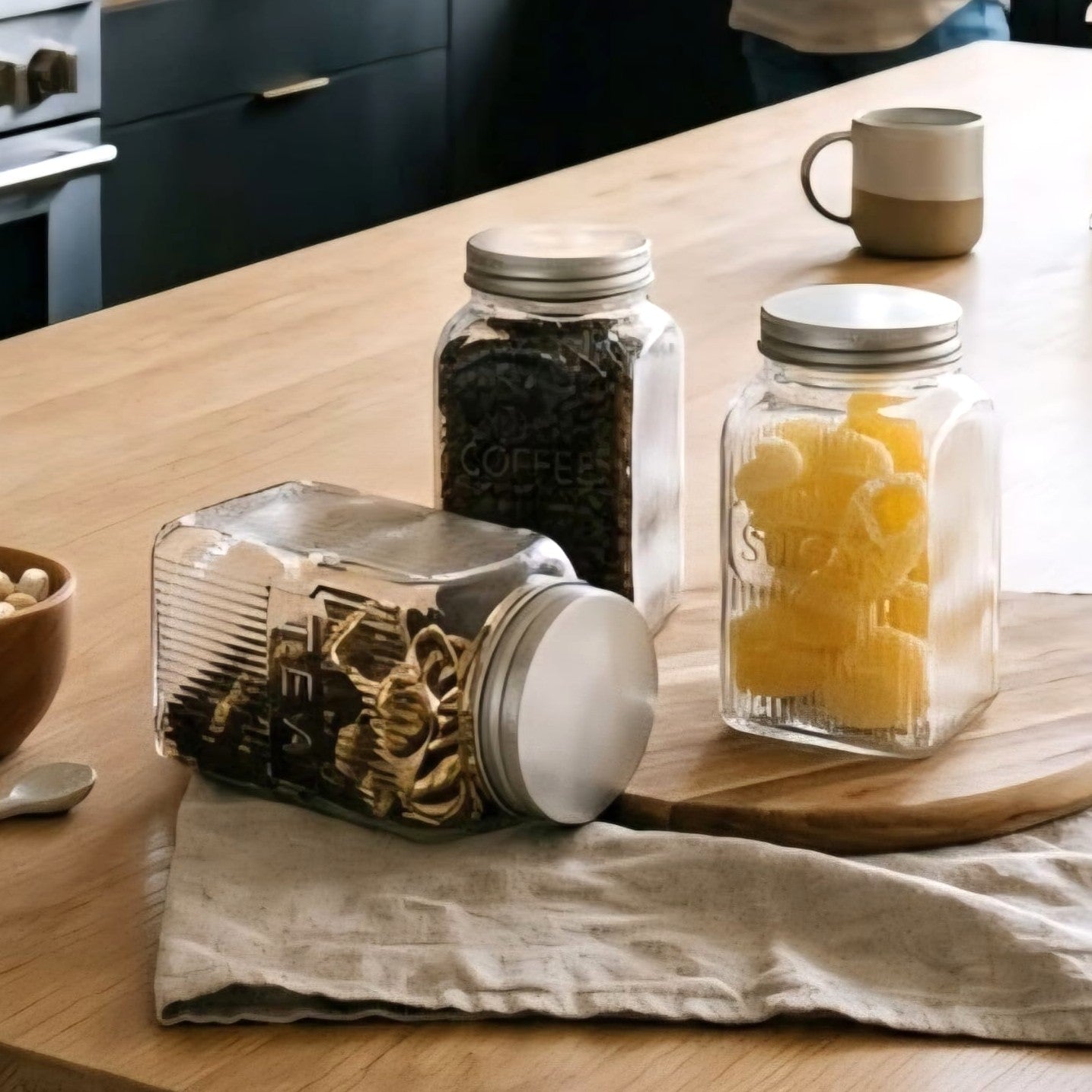 Set of 3 Glass Jars