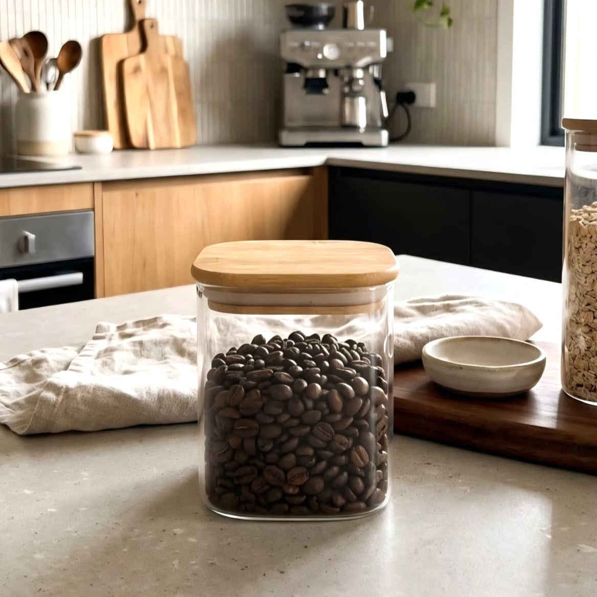 Airtight Glass Jar with Lid 800ml