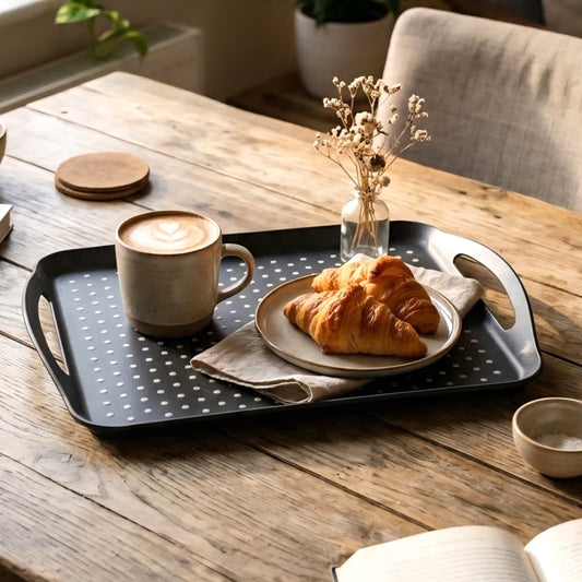 Anti-Slip Serving Tray Black