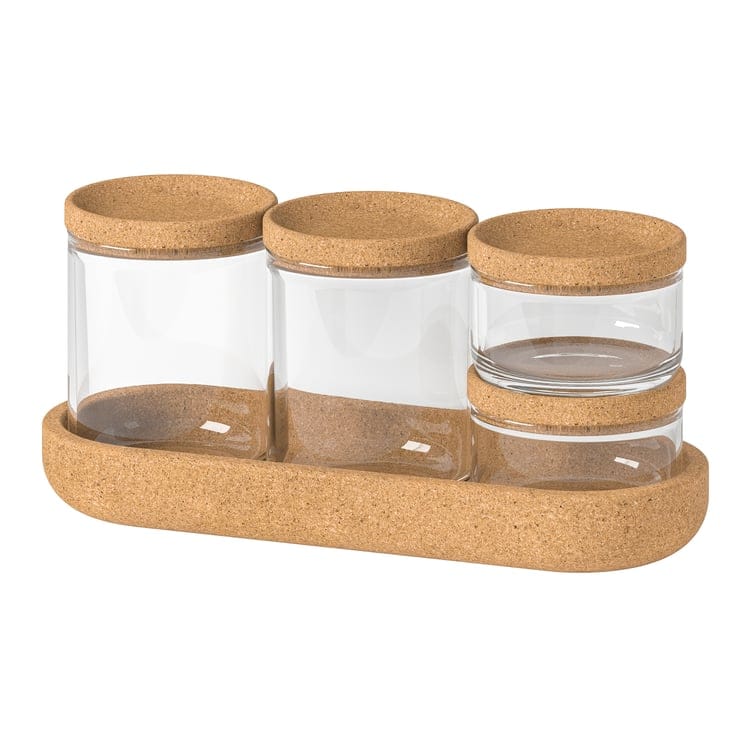 Set of 4 Jars with Platter