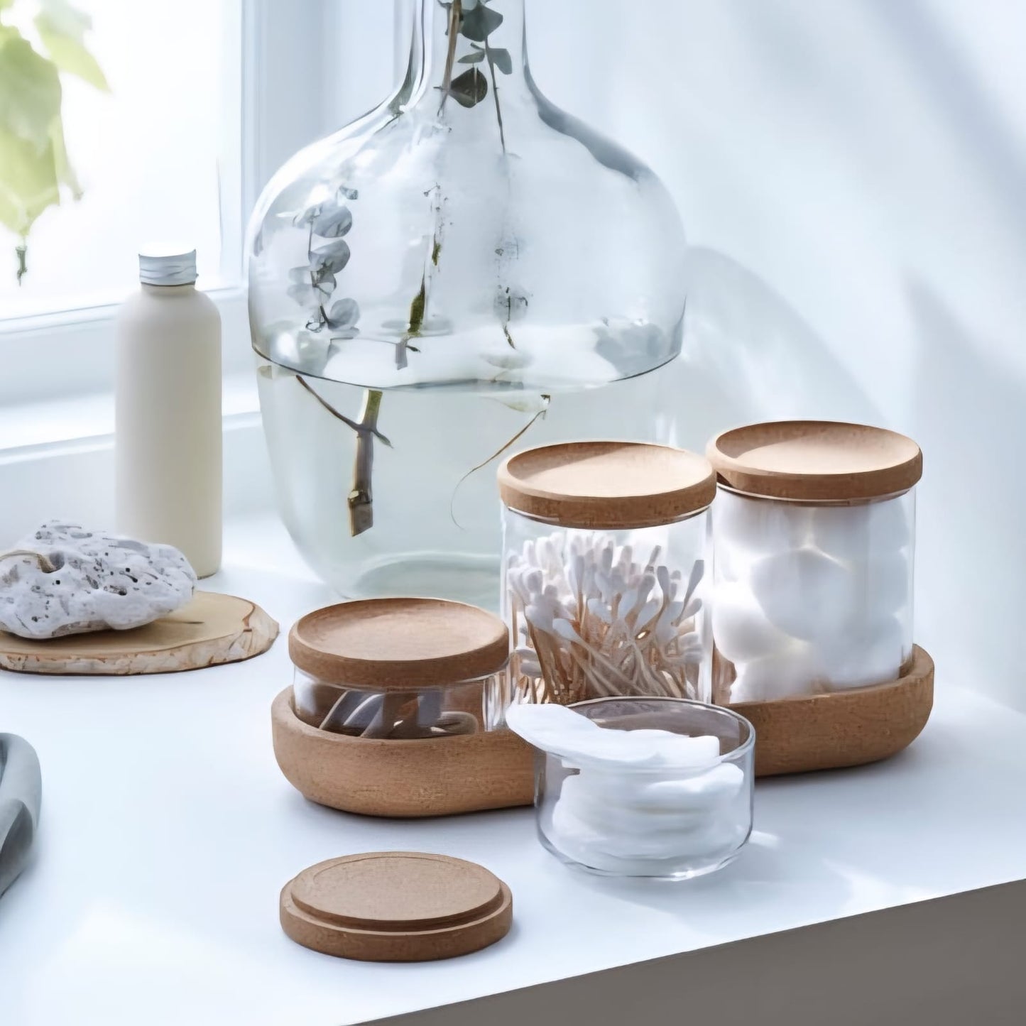 Set of 4 Jars with Platter