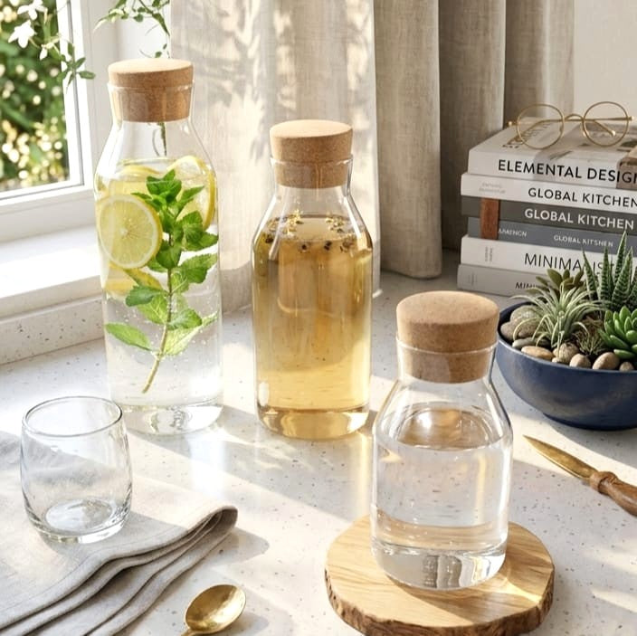 Glass Carafe with Lid 600ml