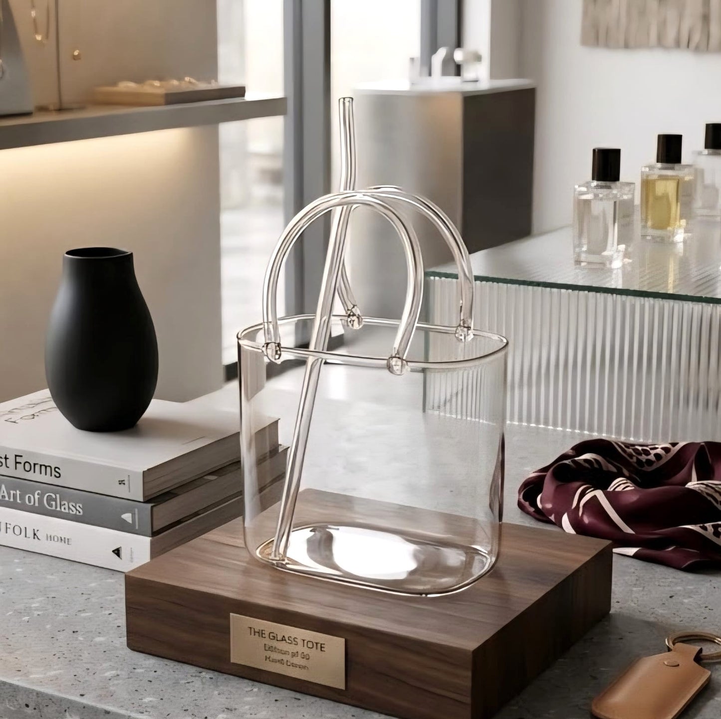 750ml Purse Glass with Straw