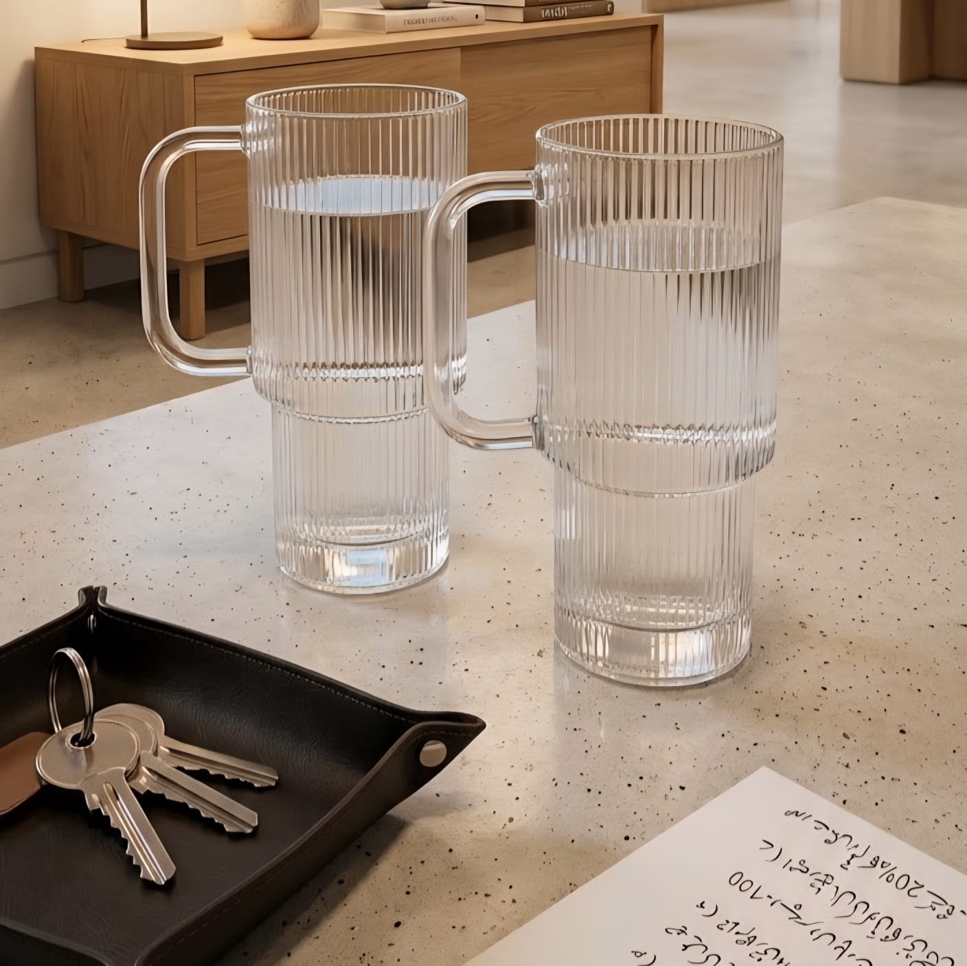 Lined Glass Tumbler Pack of 2