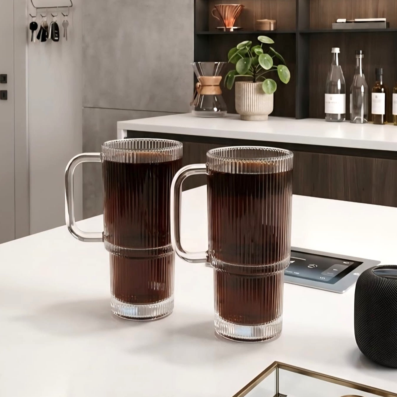 Lined Glass Tumbler Pack of 2