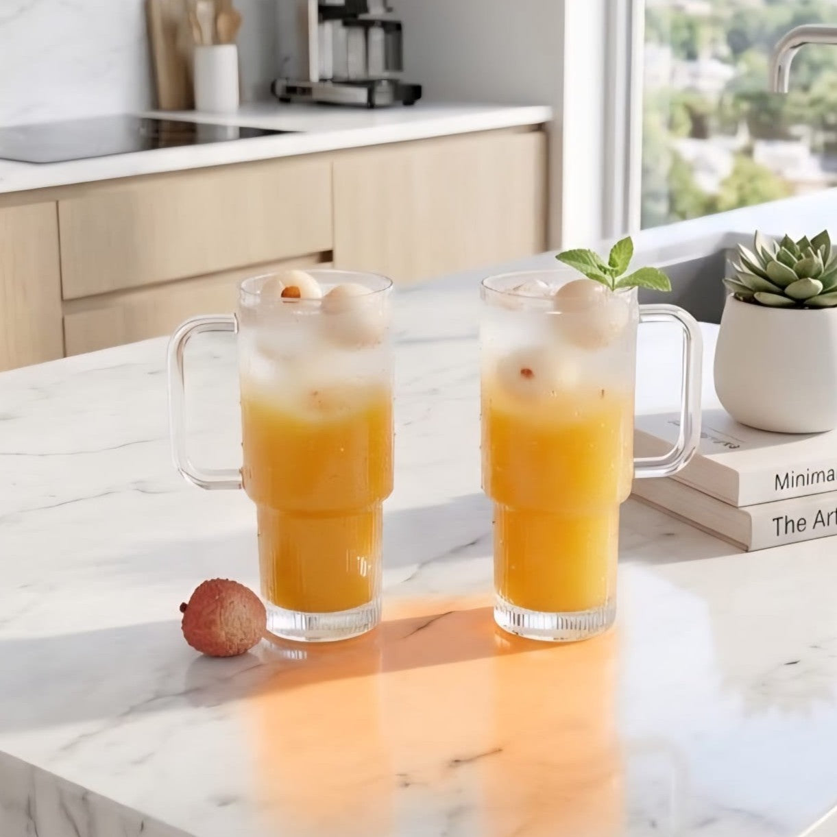 Lined Glass Tumbler Pack of 2