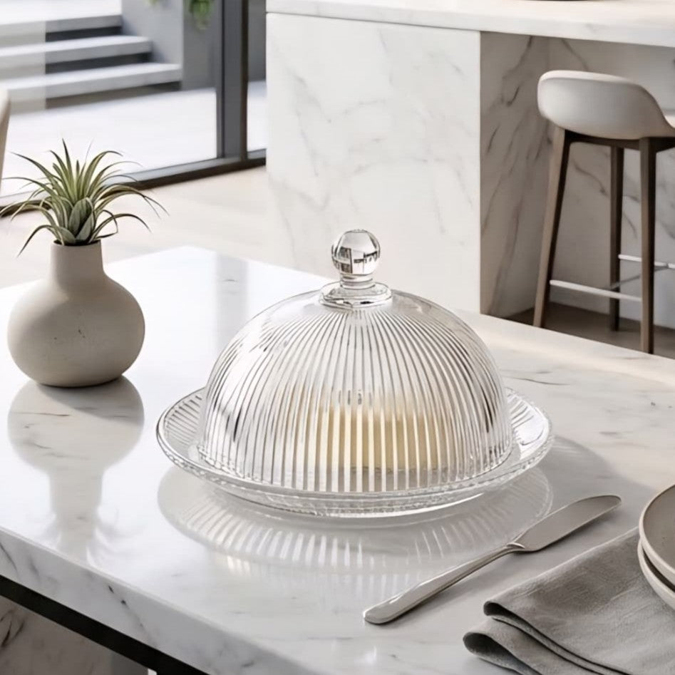 Glass Platter With Lid