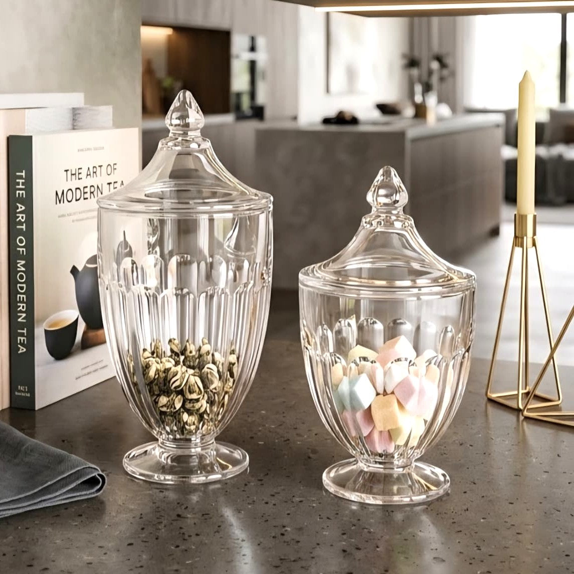 Display Glass Jar with Lid