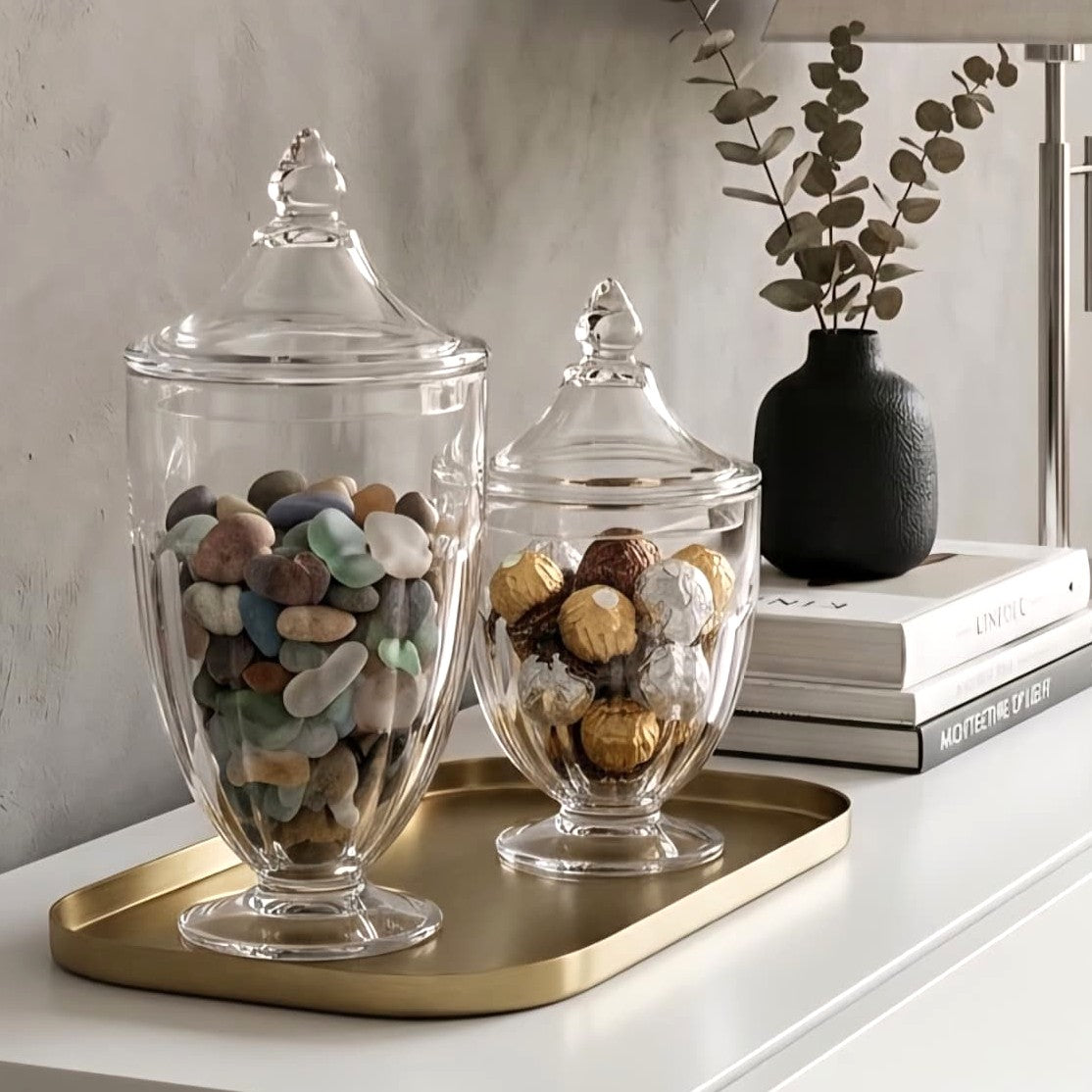Display Glass Jar with Lid