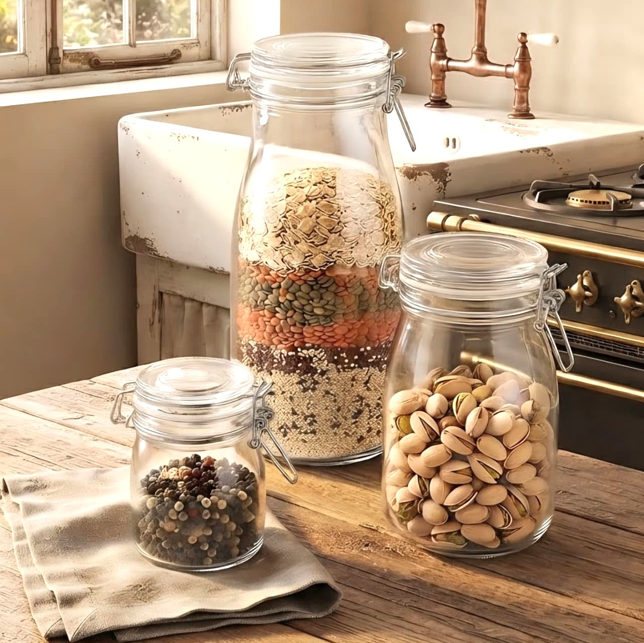 Bottle Shaped Glass Jar