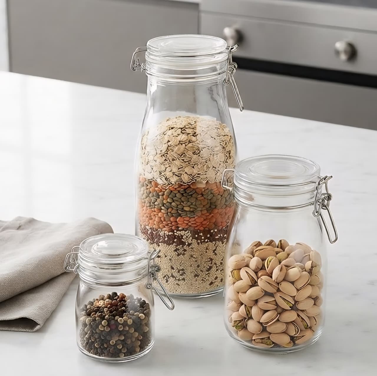 Bottle Shaped Glass Jar