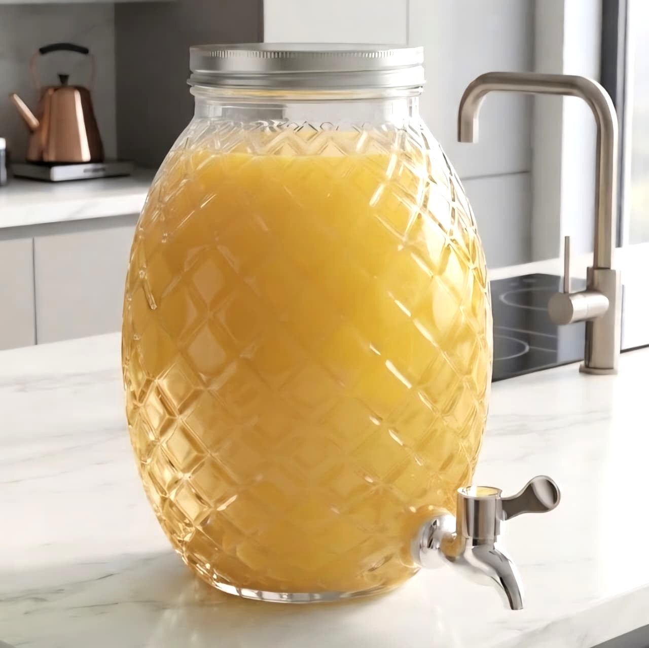 4L Pineapple Shaped Glass Dispenser