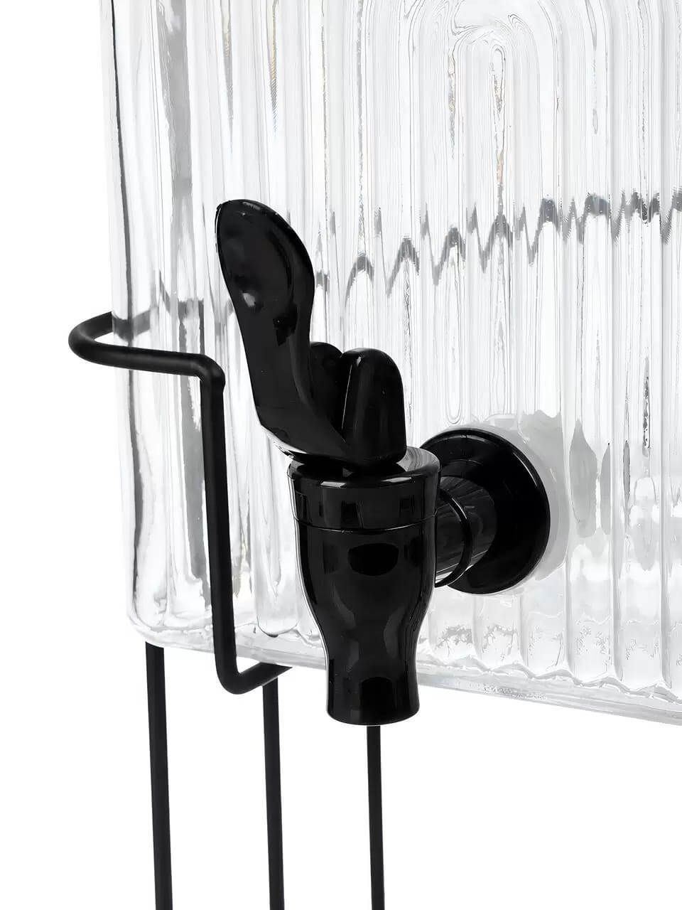 Lined Glass Beverage Dispenser with Stand
