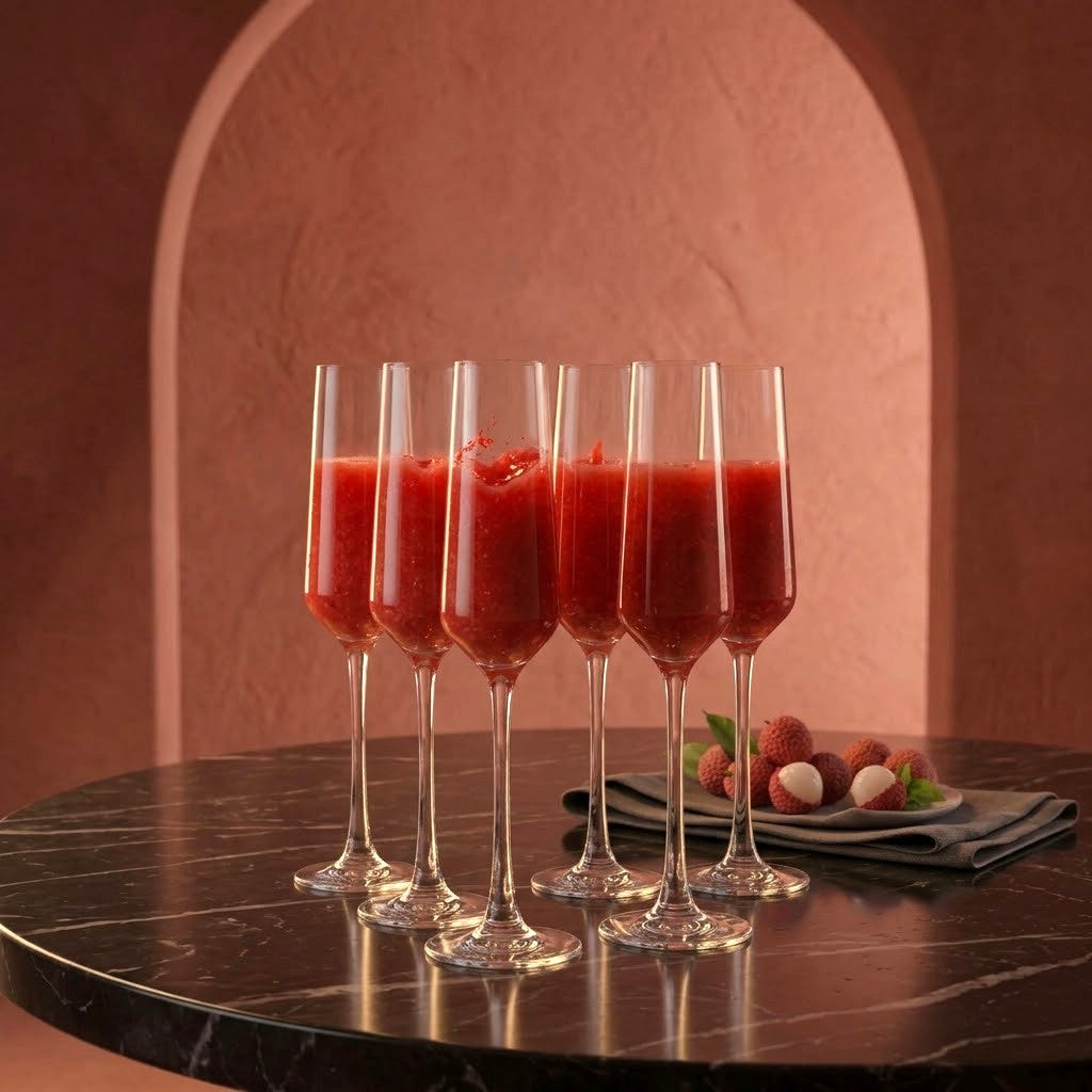 195ml Flute Glass Set of 6