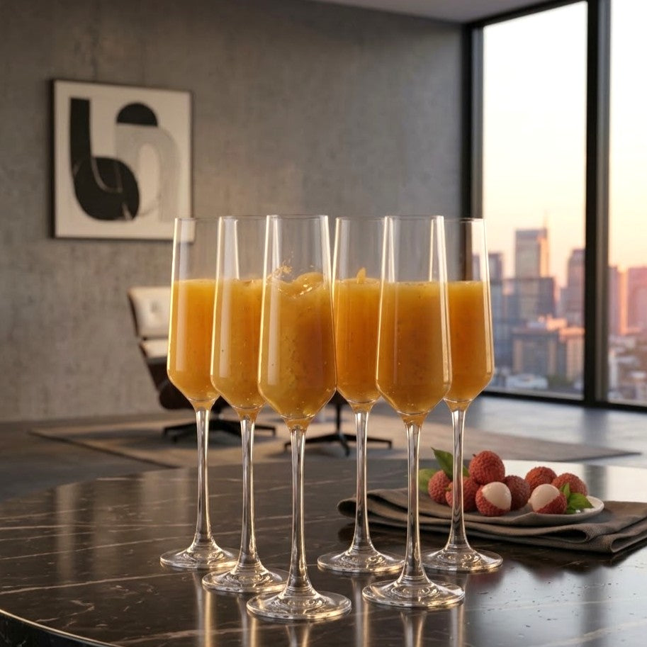 195ml Flute Glass Set of 6