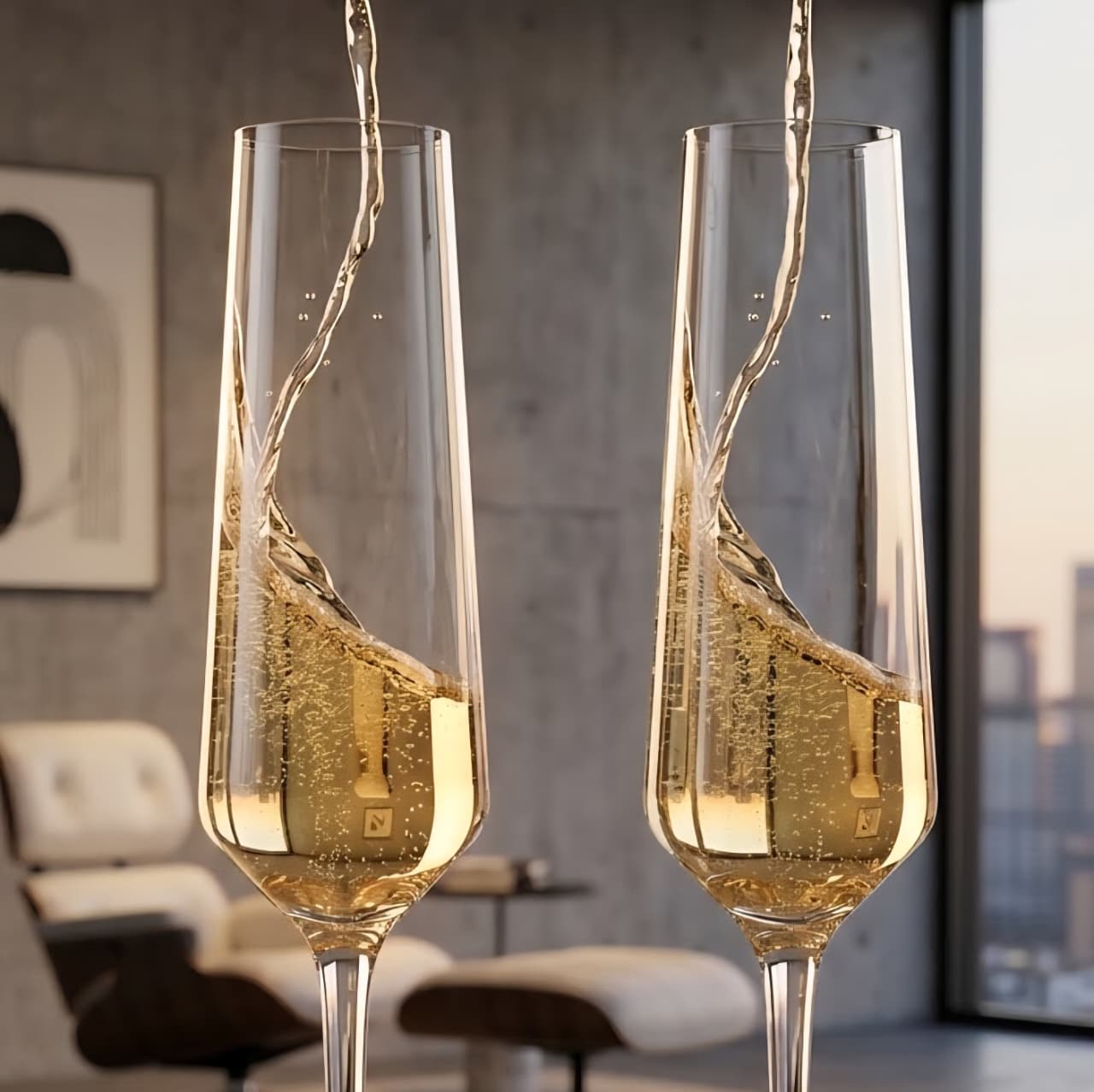 195ml Flute Glass Set of 6