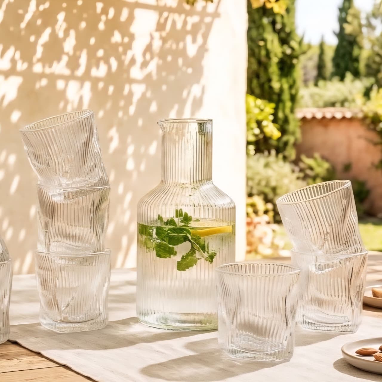 235ml Crushed Glass Set of 6