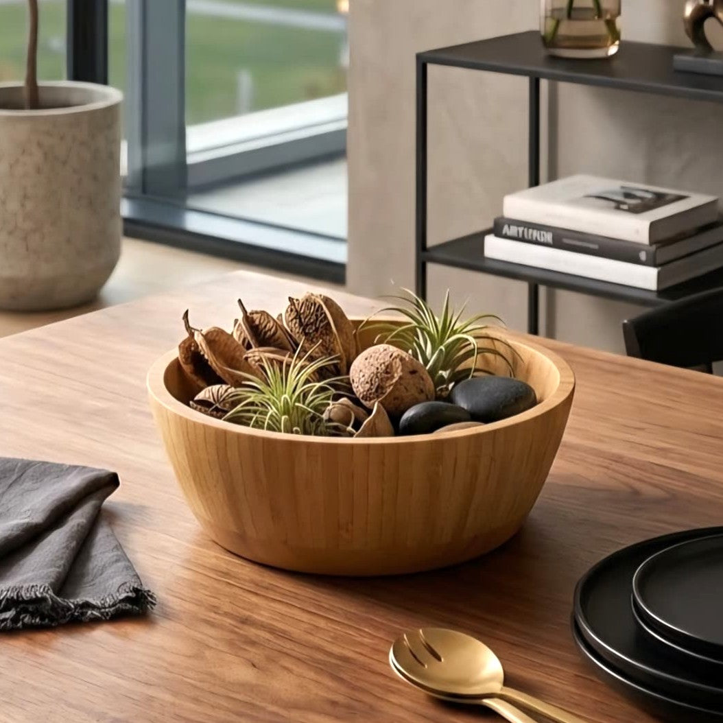 Wooden Bamboo Bowl