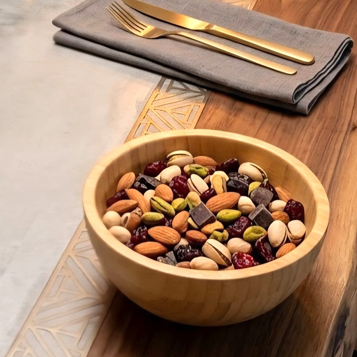 Wooden Bamboo Bowl