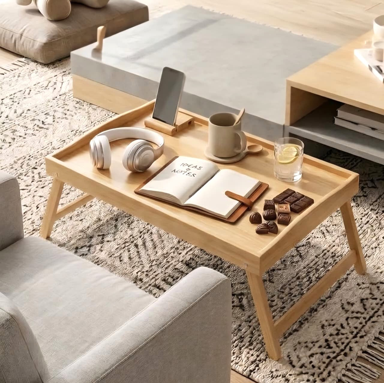 Foldable Wooden Tray