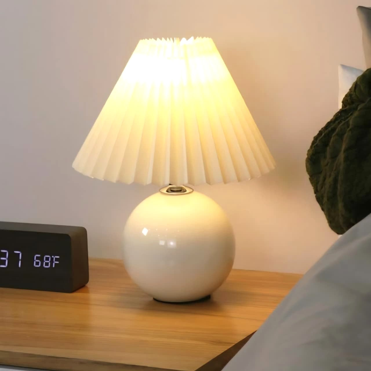 Umbrella LED Table Lamp White