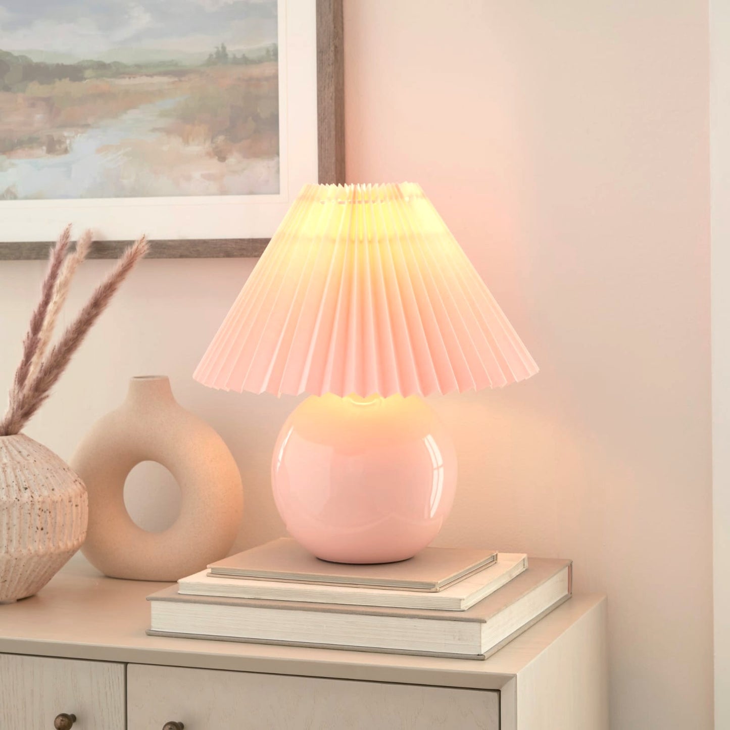 Umbrella LED Table Lamp Pink