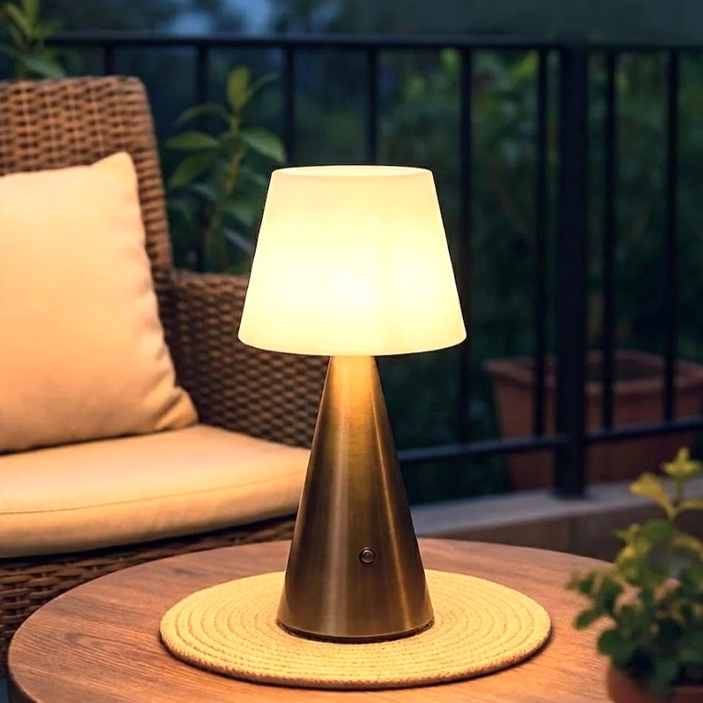 Cone LED Table Lamp Golden