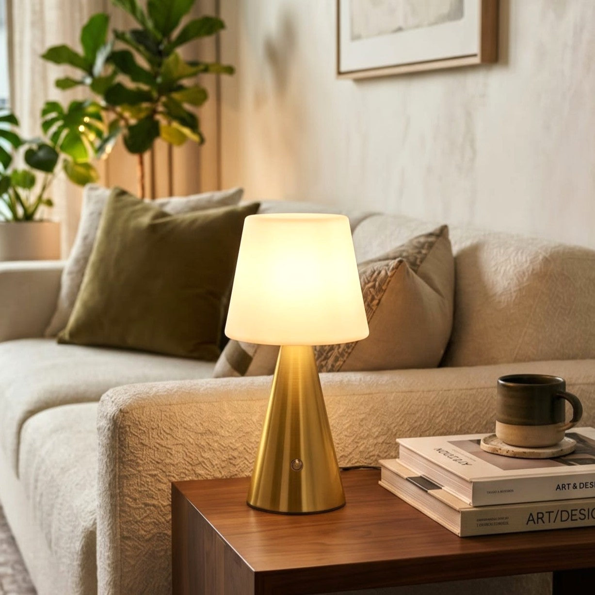Cone LED Table Lamp Golden