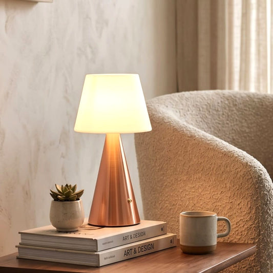 Cone LED Table Lamp Rose Gold