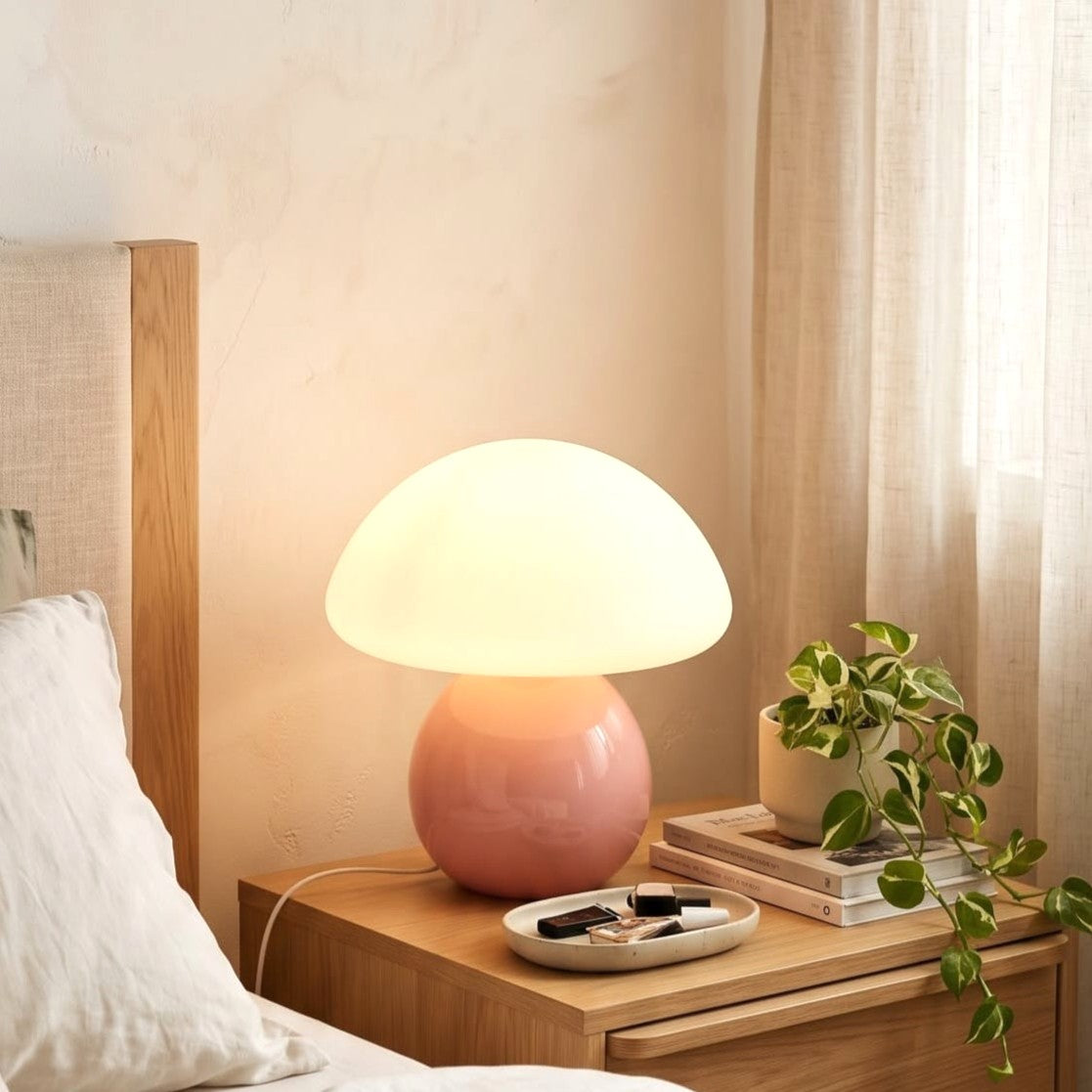 Mushroom LED Table Lamp Pink