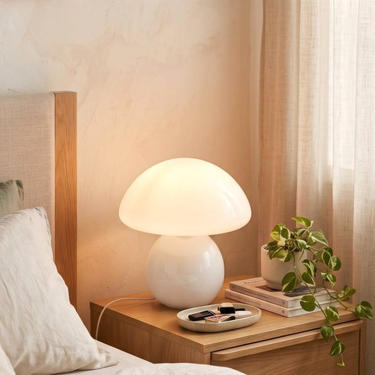 Mushroom LED Table Lamp White