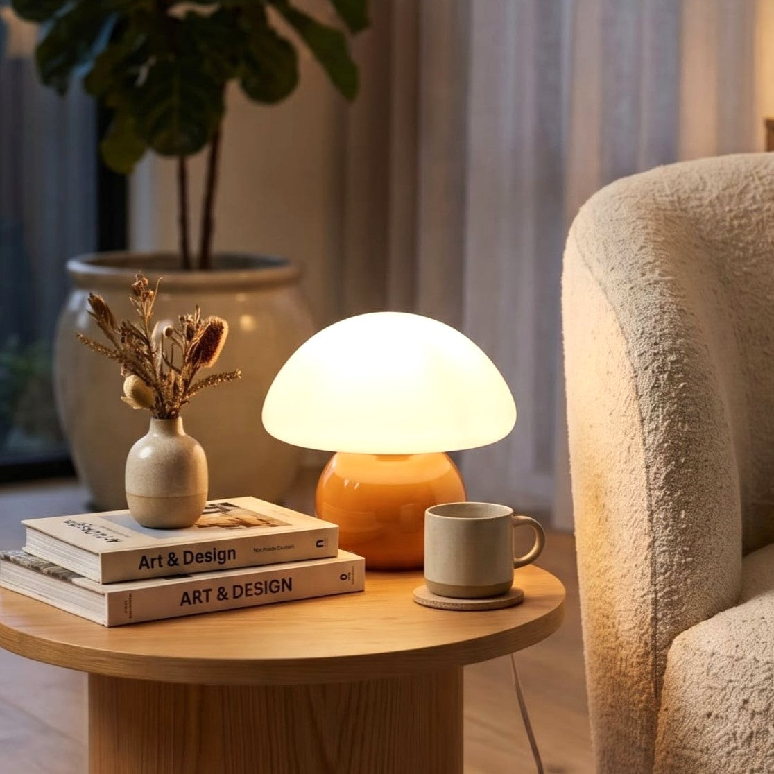 Mushroom LED Table Lamp Orange