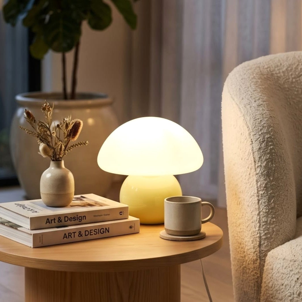 Mushroom LED Table Lamp Yellow