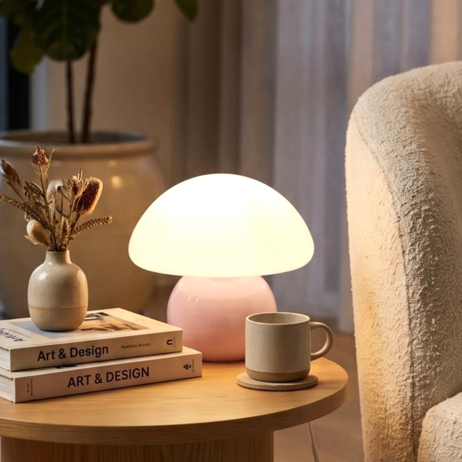 Mushroom LED Table Lamp Pink