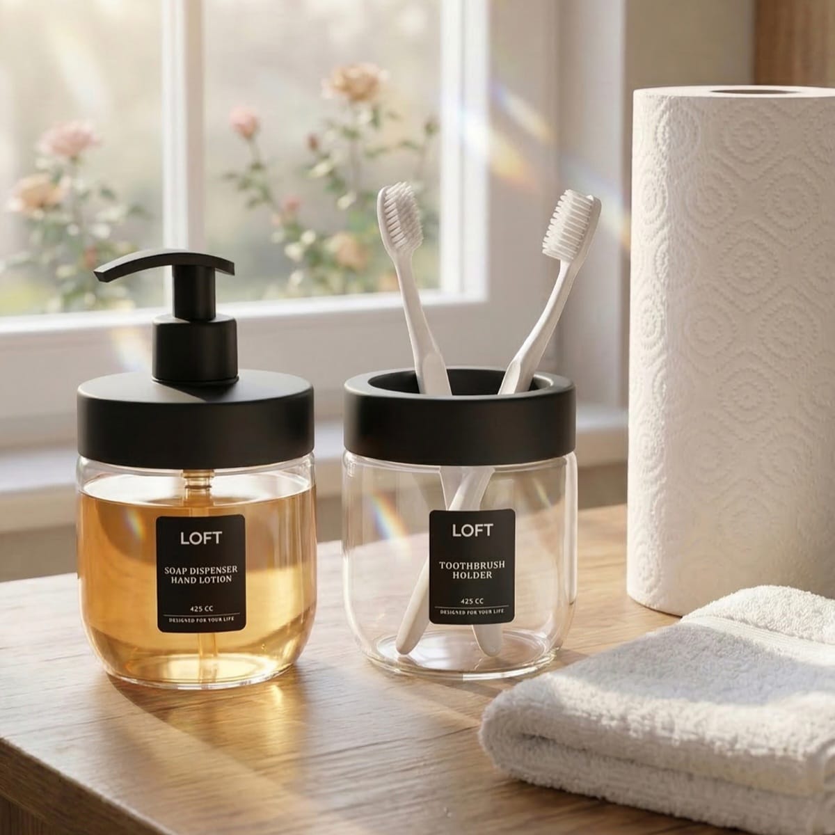 Glass Bathroom Set of 2