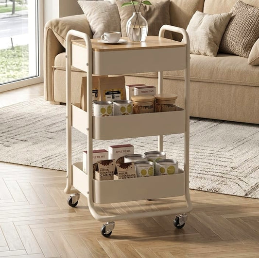 3-Tier Trolley White