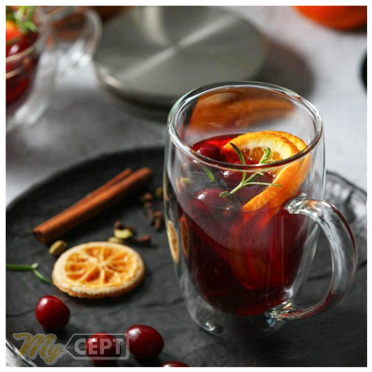Double Wall Glass Mug 400ml