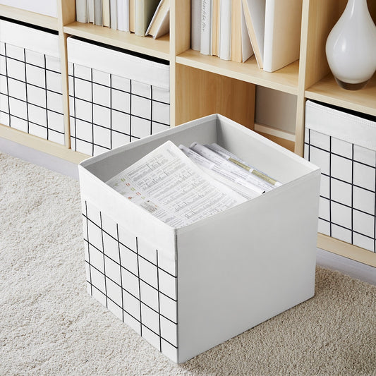 Storage Box - White Patterned